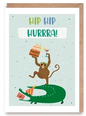 Zdjęcie produktu dla Kartka urodzinowa Hip-hip, hurrra! - Cardie