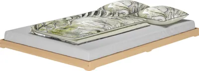 Produktbild von Niederflurbett Studentenbett Teenagerbett 140x200 Buche Massivholz mit wählbarem Zubehör V-60.66-14ohne Zubehör