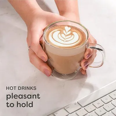 Produktbild von Gläser aus Borosilicatglas, 4 Stück, für Tee, Kaffee, Wasser