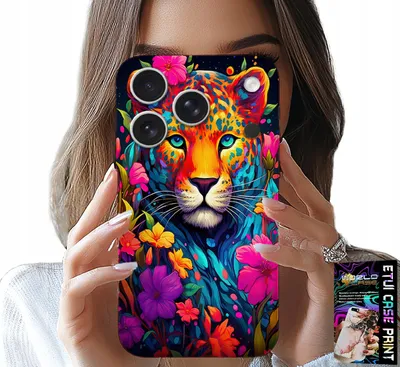 Image de Etui Do Iphone 17 Pro Max - Kwieciste Wzory Tygrys Tygrysek + Folia