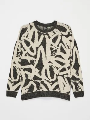 Produktbild von Quiksilver Liam Jacquard Sweater Bone White QS Spray S