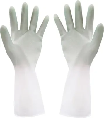 Produktbild von Spülhandschuhe, hautfreundlich, wiederverwendbare Küchenhandschuhe mit beflocktem Baumwollfutter, rutschfest