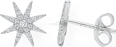 Produktbild von JuwelmaLux Ohrstecker 925 Silber Sterne mit Zirkonia JL10-06-0626