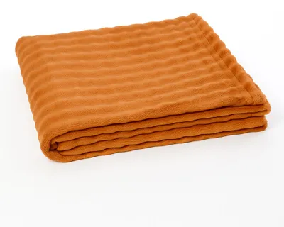 Obrázek produktu pro Deka s reliéfním vzorem, 130 x 180 cm, DOUCELIN, oranžová