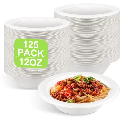 Produktbild von Papierbecher 125 Stück - Einwegbecher - Kompostierbar - Zuckerrohr - BPA-frei - Umweltfreundlich - Einwegbecher