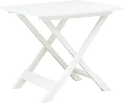 Image de Table de jardin "Preußlitz" en plastique blanc. Dimensions (L/H/P) 79x70x72 cm