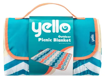 Productafbeelding van Yello Opvouwbare Picknickdeken - Zigzag Design - 120x135 cm