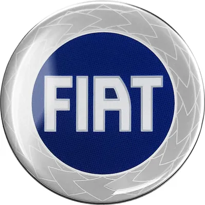 Produktbild von Fiat 3D Aufkleber 1 Logo Blau, Größe 75 mm