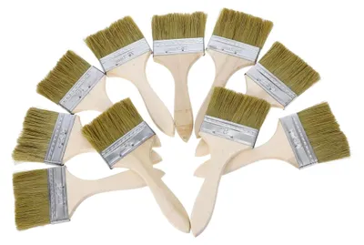 Produktbild von 10-teiliges Holzpinselset mit Acryl- und Flachpinseln für die Malerei, inklusive Aquarellpinseln für Kunststudenten und Malwerkzeuge
