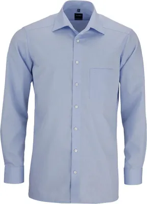 Produktbild von Olymp Hemd ml 7 Luxor Modern Fit normale Passform blau uni