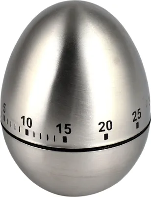 Produktbild von Witzige Eieruhr - origineller Küchentimer - Kurzzeitwecker - Ei silber