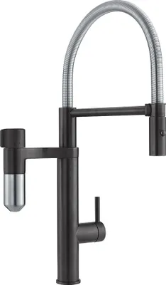 Produktbild von FRANKE 120.0551.242 Armatur VITAL Caps. 2in1, SEMI PRO Brause, Black Matt/ Edelstahl-Optik / Filter-Armatur