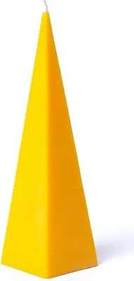 Produktbild von Pyramidenkerze gelb unparfümiert -- 21x6cm online bestellen