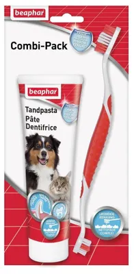 Productafbeelding van Beaphar Tandpasta & Tandenborstel Combi-Pack | voor honden en katten