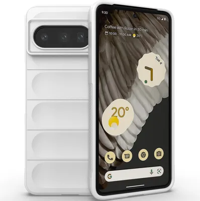Immagine prodotto di Custodia per Google Pixel 8 Pro Custodia protettiva in silicone TPU morbido antiurto Bianco