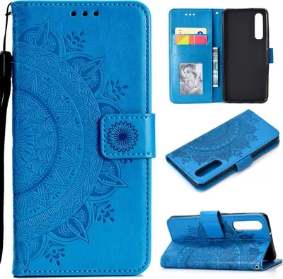 Immagine prodotto di Huawei P30 Custodia del telefono cellulare Flip Case Cover Bumper Custodia del telefono cellulare Mandala Blue