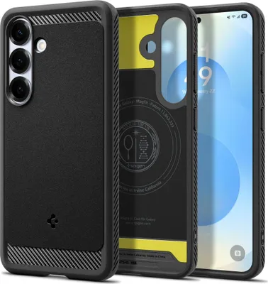 Produktbild von Spigen Rugged Armor, Cover, Samsung, Galaxy S25, 15,8 cm (6.2"), Schwarz
