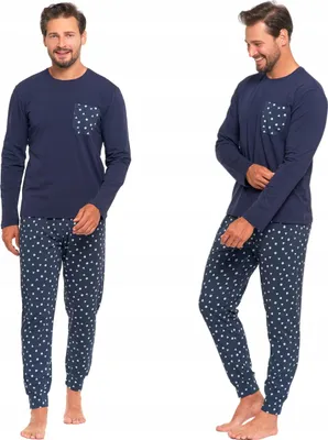 Produktbild von Herren-Pyjamas Aus Baumwolle, Lange Ärmel Und Hosen, Klassisch, Moraj Sailors L