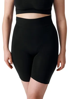 Produktbild von Snocks Shaping Shorts - Shapewear Damen figurformend mit mittlerer Kompression, hoher Bund, unsichtbar - Gr. L - Bauchweg Hose, Miederhose - Schwarz
