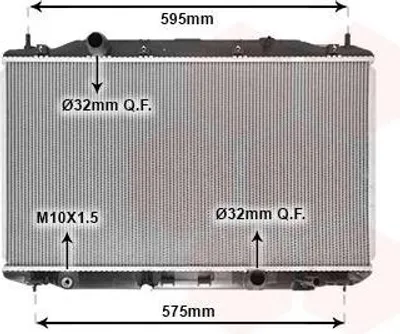 Produktbild von VAN WEZEL 25002190 Kühler Wasserkühler Motorkühler für HONDA CIVIC VIII Hatchback (FN, FK)