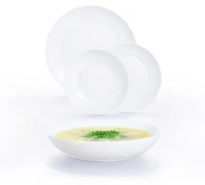 Image de Vaisselle Luminarc Apy blanc verre 18 pièces