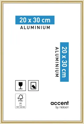 Produktbild von accent by nielsen Aluminium Bilderrahmen Accent, 20x30 cm, Gold