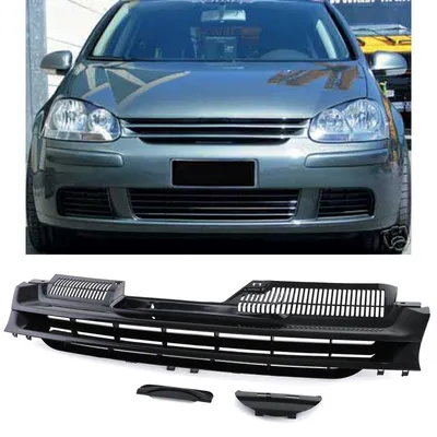 Kühlergrill Sportgrill Grill + Halbmond für VW Golf 5 03-09 nicht GTI – Produktansicht
