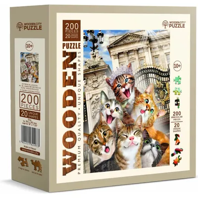 Image de Puzzle en bois WOODEN CITY Chevaux à Londres 200 pièces