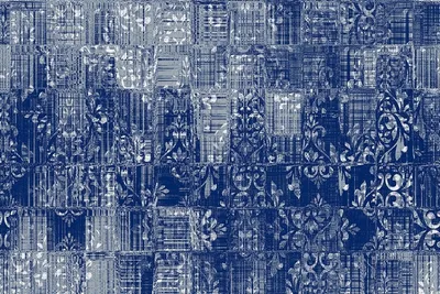 Produktbild von Mehrzweck-Vinylmatte Blaue Fliesen 100x150