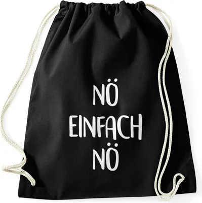 Produktbild von Turnbeutel mit Spruch Nö Einfach Nö Sprüche Moonworks® schwarz unisize