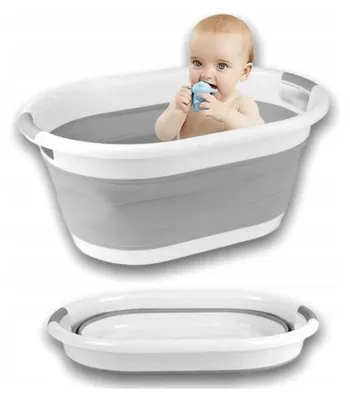 Produktbild von Silikonschüssel, Wäschebehälter, Faltkorb, Babybadewanne, 30 l