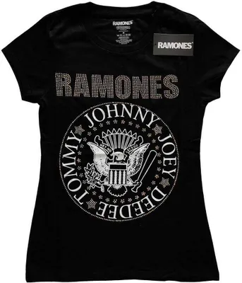 Obrázok produktu pre Ramones Presidential Seal (Embellished) Black M Dámske Tričko