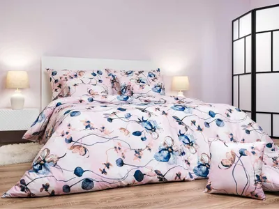 Obrázek produktu pro Krepové povlečení Bloom elegance pudrové 140x200, 70x90 cm
