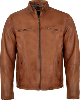 Produktbild von MADDOX - Herren Lederjacke Lammnappa cognac : 58