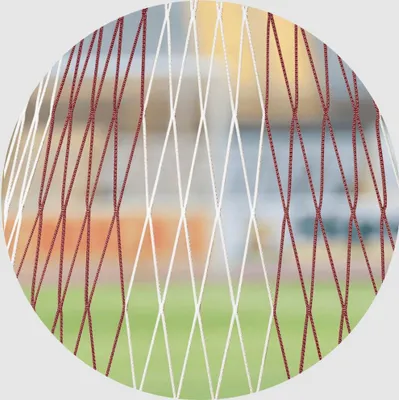 Produktbild von Huck Fussballtornetz-Paar aus PP 4 mm 80 x 200 cm rot weiß