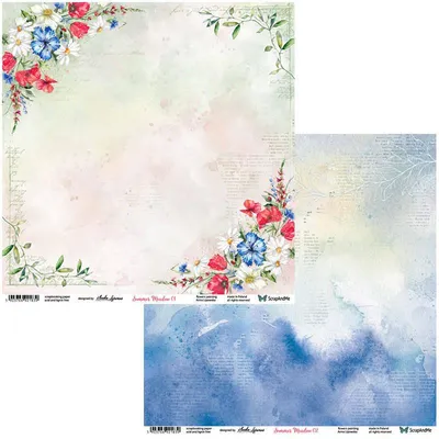 Zdjęcie produktu dla Papier do scrapbookingu 30x30 - ScrapAndMe - Summer Meadow 01/02