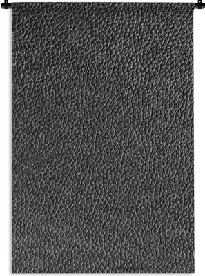 Produktbild von MuchoWow® Wandteppich Wandbehang Leder - Lederoptik - Schwarz - Hell 120x180 cm Tapisserie Dekoration Wandtuch - Schlafzimmer - Dekorationen für das Haus
