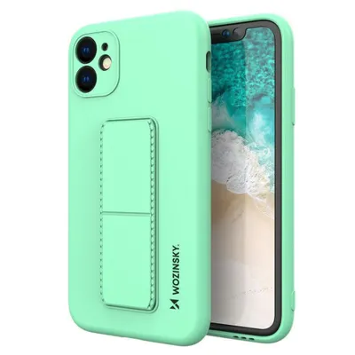 Image de Wwozinsky Kickstand Case Silikonowe Etui Z Podstawką Iphone 11 Pro Max Miętowe
