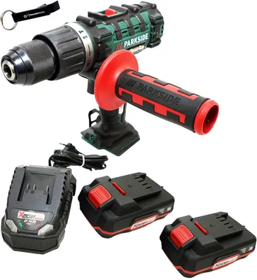 Produktbild von Zestaw HEADNMORE® - akumulatorowa wiertarko-wkrętarka PARKSIDE® 20V PSBSA 20 + brelok HEADNMORE® (z akumulatorem 2x2Ah)