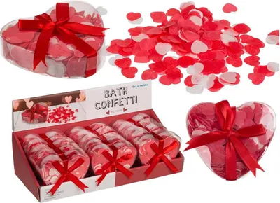 Produktbild von Out of the Blue Herzen Badekonfetti in Geschenkbox 20 Gramm