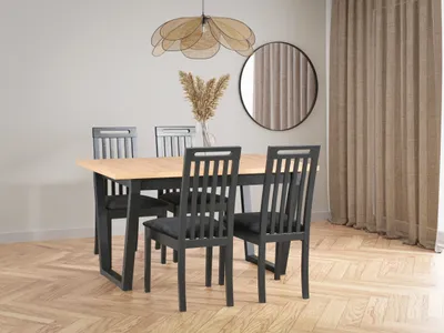 Produktbild von Esszimmer-Set 4x "Roma 10" Stühle + "Ikon 2" Tisch