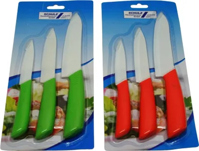 Produktbild von Keramik Messer Set 3 tlg. mit Softgriff - diverse Farben