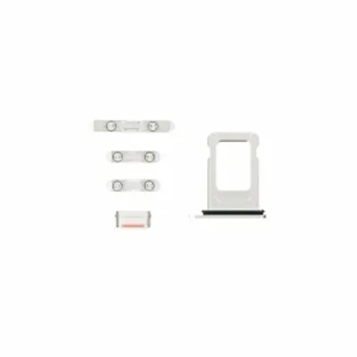 Produktbild von Tasten Set für iPhone 12 weiß Stummschalttaste Flex Kabel