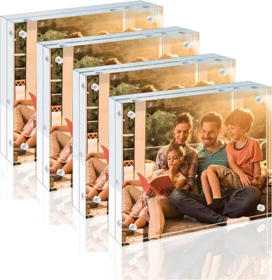 Obrázok produktu pre balenie 4 akrylových rámov na obrazy 20x25 cm magnetický obojstranný plávajúci rám