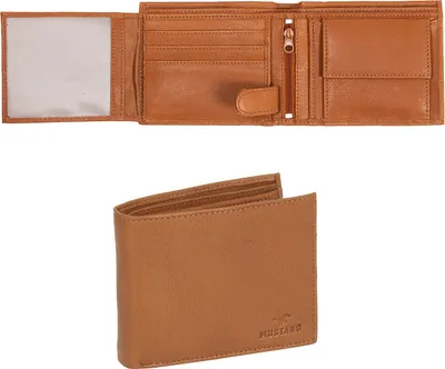 Produktbild von Mustang Livorno Wallet Side Öffnen Sie Herrenleder Premium Wallet Cognac Leder Cognac 06.103031