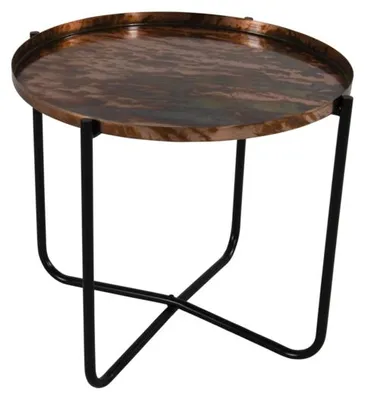 Productafbeelding van Bijzettafel oud koper 60x75cm