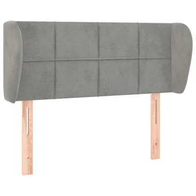 Produktbild von vidaXL Kopfteil mit Ohren Hellgrau 83x23x78/88 cm Samt