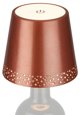 Obrázok produktu pre LED dobíjacie svetlo na fľašu, matná meď, LED modul/2,6 W