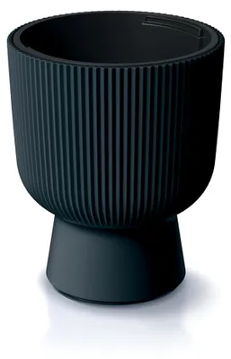 Produktbild von Blumentopf mit Einsatz, Kunststoff-Blumenkübel, Übertopf, Pflanzkübel Groß (Anthrazit, ø 30 cm)