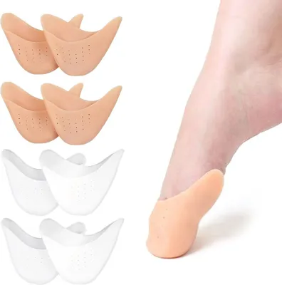 Produktbild von 4 Paar Zehenschutz Silikon Soft Gel Zehenkappen Zehenschoner, Gelschoner Zehenkappen, Zehenschutz Ballett, Spitzenschuhe Silikon Gel Pads, Für Ballett Spitzenschuhe Ballettschuhe